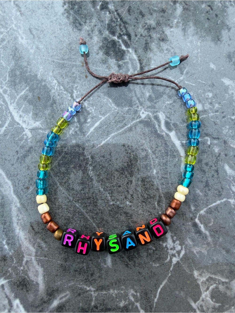 Rhysand ACOTAR inspired adjustable beaded bracelet